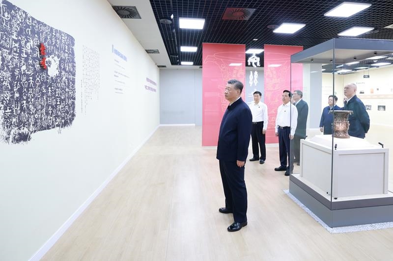 △2024年9月10日，習(xí)近平總書記來到陜西寶雞市參觀寶雞青銅器博物院。